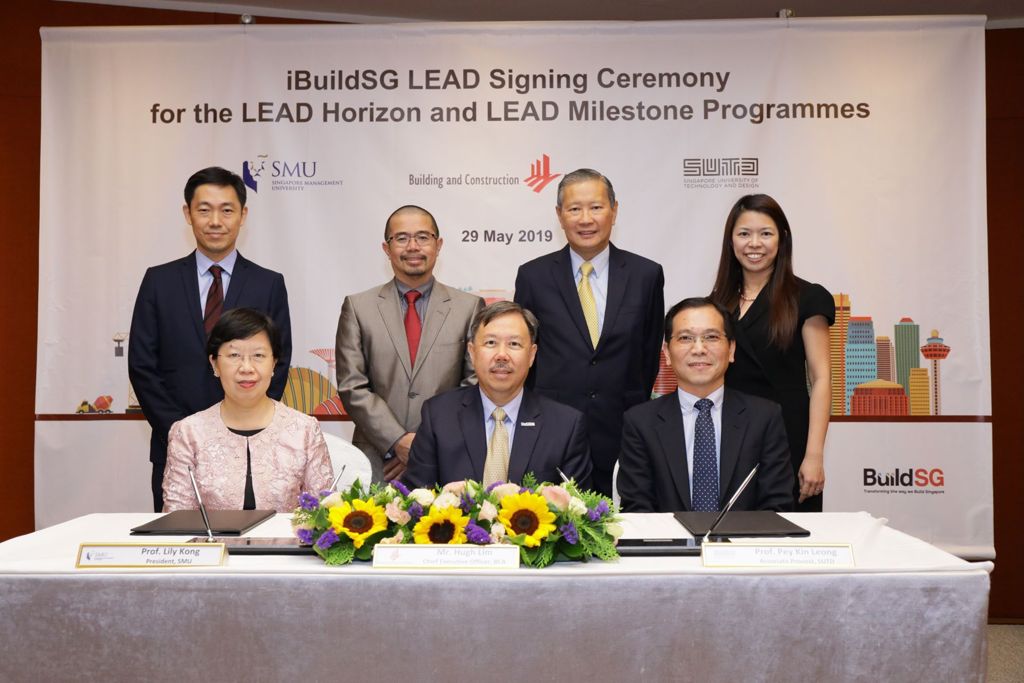 Miniature of At the Signing Ceremony for iBuildSG LEAD Programmes 2019