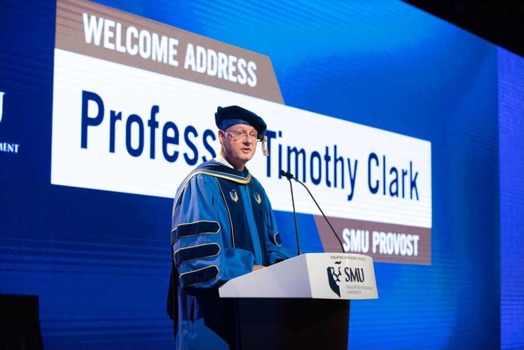 Miniature of Professor Timothy Clark at SMU Commencement 2019