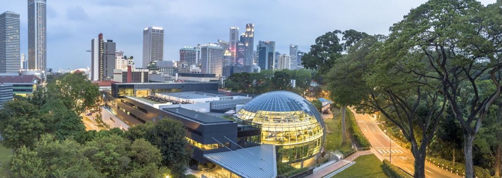 Miniature of Paranomic evening view of the newly built law school in 2017