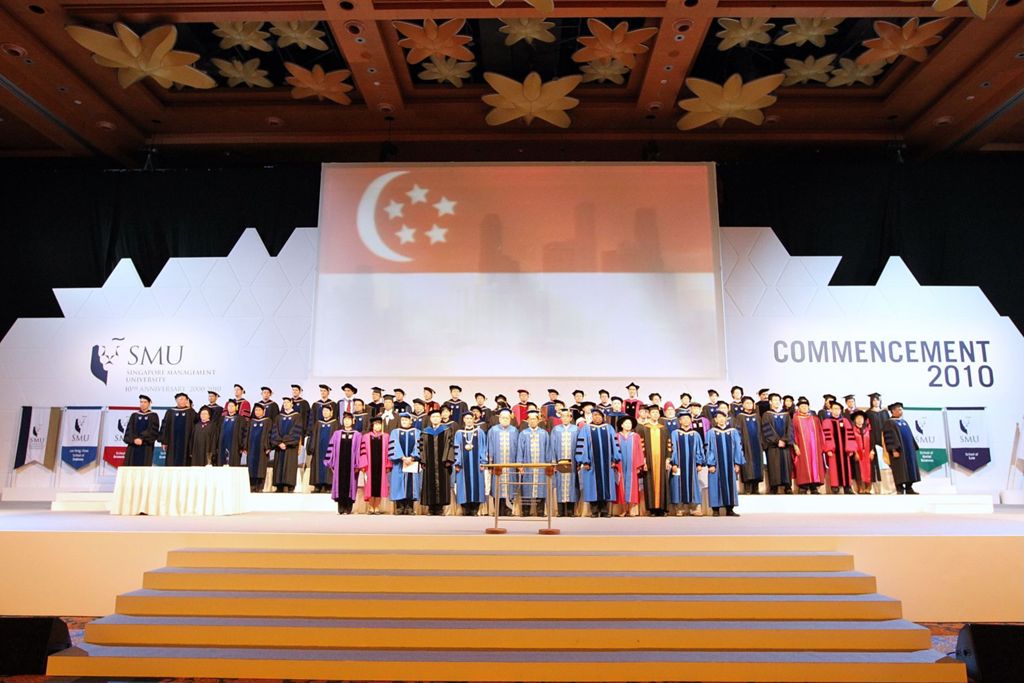 Miniature of Commencement 2010 with faculty on the stage