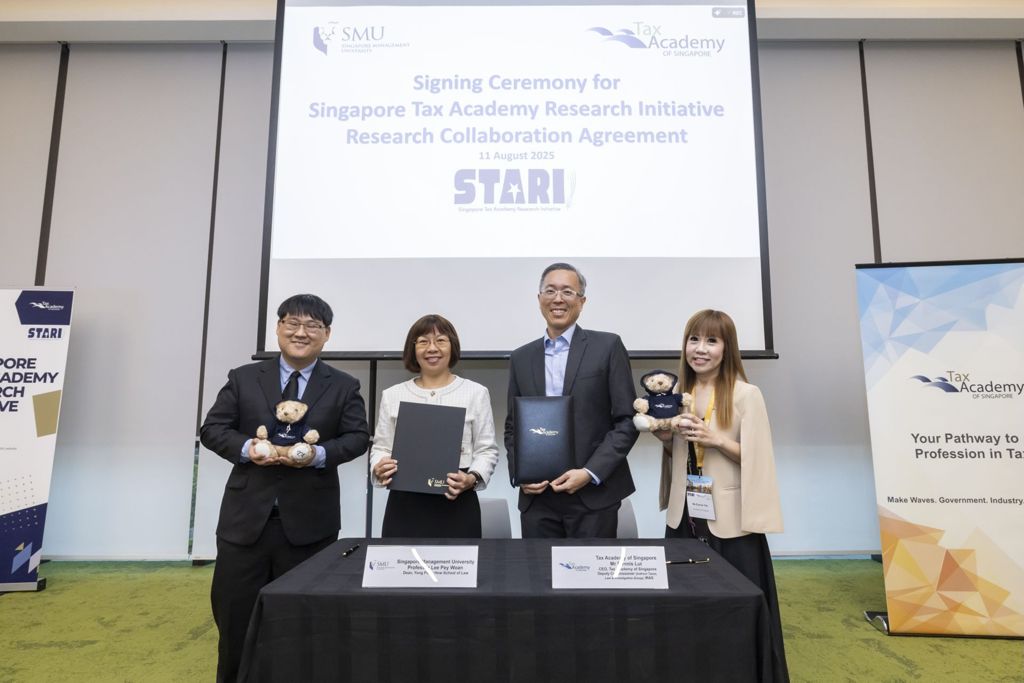 Miniature of SMU and Tax Academy of Singapore established the Singapore Tax Academy Research Initiative on 11 Aug 2025