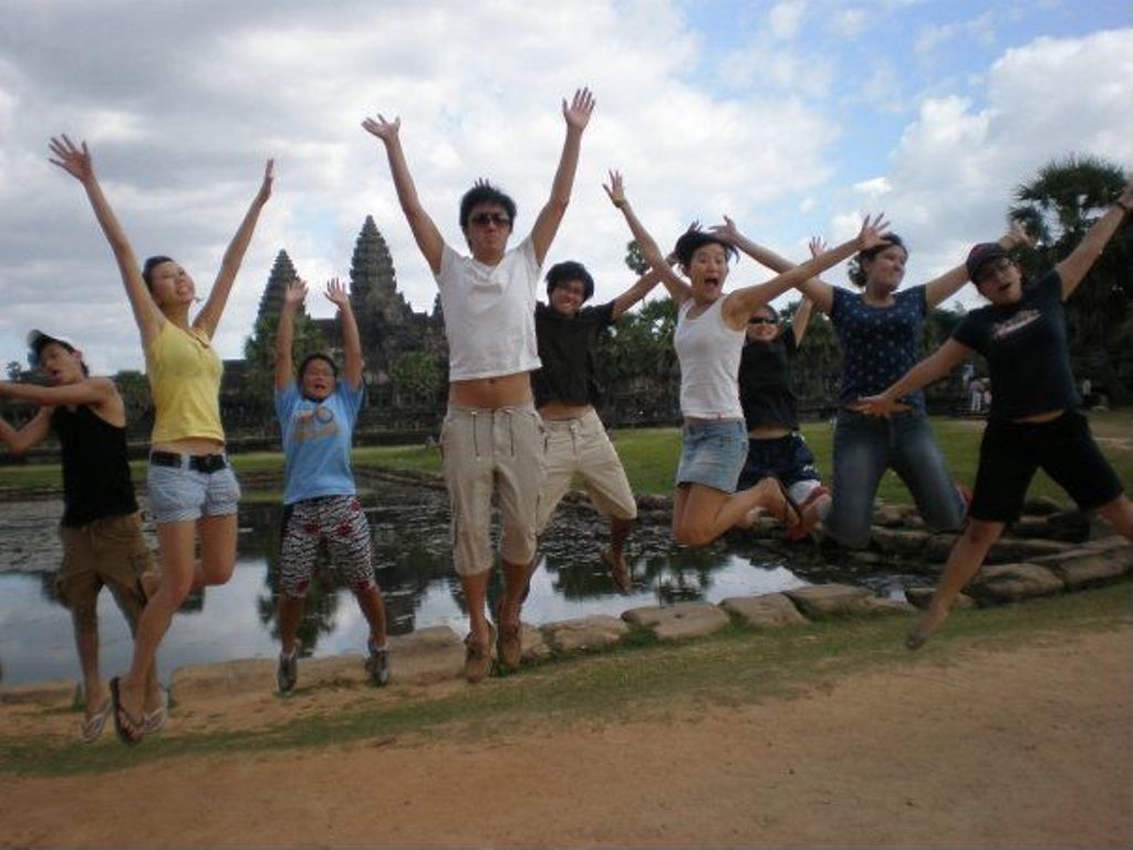 Miniature of Students with Angkor Wat during their Business Study Mission in Cambodia, Thailand in 2015