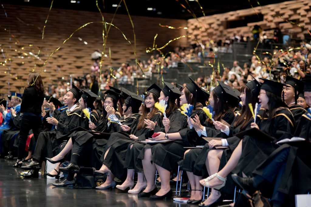 Miniature of Commencement held in SMU Hall at the basement of the newly built Law School in 2017