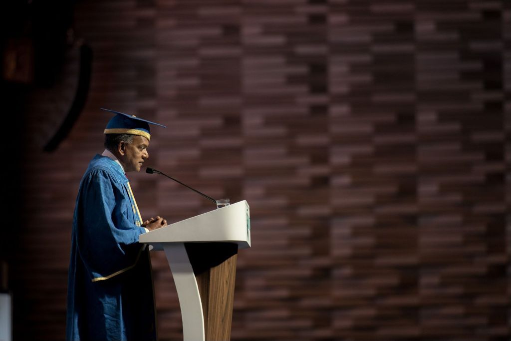 Miniature of Minister for Home Affairs and Minister for Law Mr K. Shanmugam grace the 2017 commencement as a keynote speaker